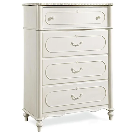 Drawer Chest with Hidden Full Length Mirror and Accessory Hooks